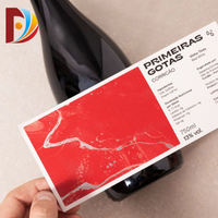 Étiquettes autocollantes personnalisées écologiques et imperméables pour bouteilles de vin – Conception découpée sur mesure avec logo et code-barres pour l'emballage