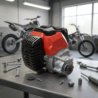 Nouveau moteur à essence 49cc 2 temps refroidi par air avec CDI, embrayage centrifuge et démarrage par lanceur pour mini moto de poche et scooter monocylindre