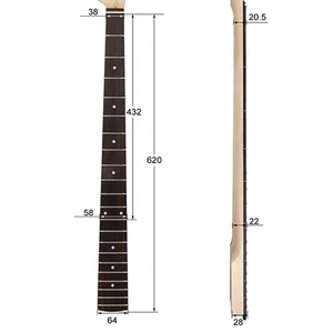 Oferta Especial: Mástil de Guitarra J JB de 4 Cuerdas, 21 Trastes, con Tuerca de 38 mm, Acabado Satinado, Madera de Arce Canadiense - Product Image 5