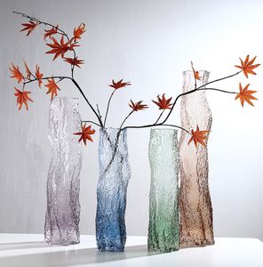 Jarrón Moderno de Vidrio Recto con Alto Gradiente, Diseño de Raíz de Árbol, para Decoración del Hogar, Accesorios para Modelos de Hotel - Product Image 6