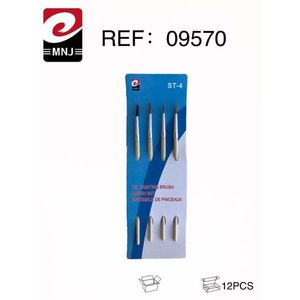 MNJ Oil Paintbrush Set ST-4 12Pcs Professional Art Painting Brushes for Artists and Hobbyists - Product Image 3