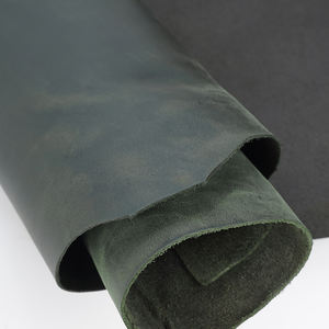 수제 색상 사용자 정의 정품 가죽 공급 업체 녹색 미친 말 가죽 암소 숨기기 소 진짜 가죽 전체 곡물 소가죽 - Product Image 5