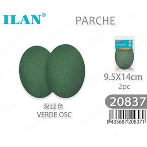 Ilan Parche Verde Oscuro 9.5X14cm 2pz Patch per Riparazione Abbigliamento - Product Image 1