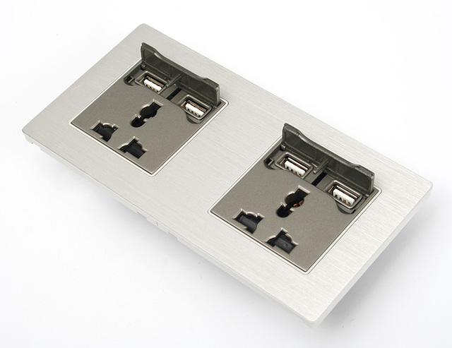 High Quality Smart Hotel Home Using Good Reputation 2000mA Electric Usb Wall Socket with Switch
