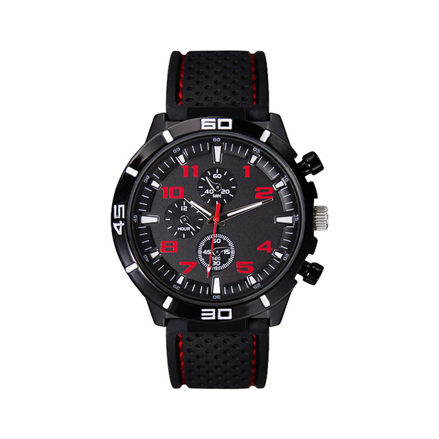 Men's Luxury Racing Style Quartz Analog Sports Watch Casual Sport Silicone Watch 42mm Alloy Gift for Sports Chinese Movement