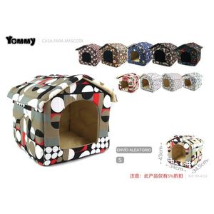 Casa para mascotas Yommy de 34x34x43cm, plegable, para perros y gatos pequeños - Product Image 1