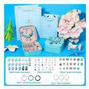 Wholesale 2025 New Trend Educational DIY Jewelry <b>Making</b> Toys <b>Kit</b> 76pcs Plastic Beads <b>Bracelet</b> <b>Charms</b> Fashion Accessories Bulk - Product Image 3