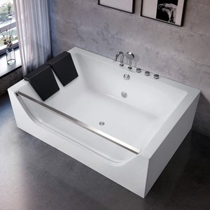 Affinare classico 1.8m 71 pollici due persone acrilico idromassaggio vasche da bagno finestra trasparente grandi dimensioni uso esterno Villa massaggio grembiule - Product Image 2