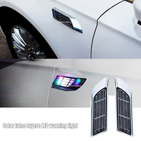 Ventilateurs universels de voiture requin branchies feux de signalisation solaires, accessoires de modification de décoration de capot latéral de corps