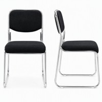 Chaise de formation et de conférence ergonomique empilable avec structure métallique pour bureaux et réunions, gain de place