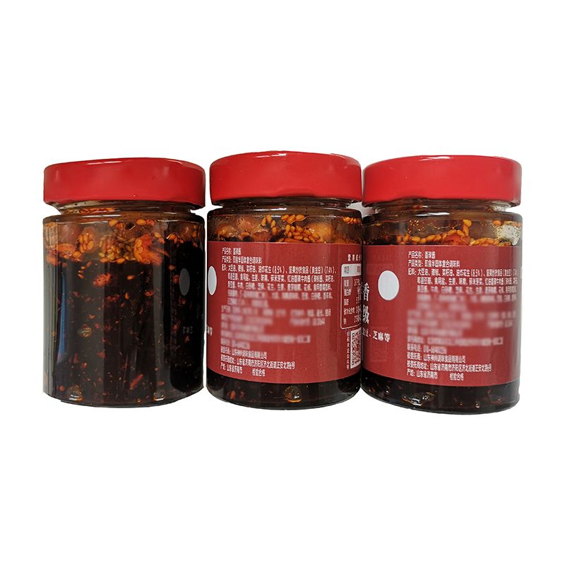 Spezielle Hot Selling Hot Chili chinesische Sauce mit Erdnuss mit Reis und Nudeln serviert