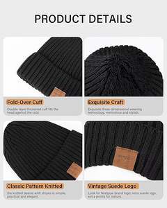 Gorros de Invierno Personalizados con Logotipo para Unisex, 100% Algodón, Tejido Acanalado, Forro de Piel Sintética, Relleno de Poliéster, Gruesos y Cálidos para Uso Diario - Product Image 6