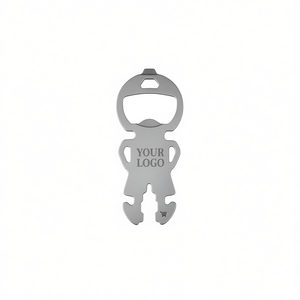 Porte-clés multifonction en aluminium White Label Lumberjacks, ouvre-bouteille, logo personnalisable, vêtements de travail, utilisation en plein air, vélos de route - Product Image 3