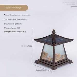 Lámpara de luz de pilar solar LED para exteriores moderna y sencilla IP65, iluminación solar para patio y puerta para iluminación de Pilar - Product Image 6