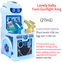 Machine de simulateur Twin Gunfight King à pièces Centre de jeux à 2 joueurs et centre commercial Divertissement Langue anglaise