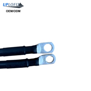 Cavo di avviamento per batteria da 12 pollici, calibro 4, coppia <span class=keywords><strong>EVR</strong></span> 25mm nero con terminali ad anello in rame da 3/8 di pollice, per uso industriale in stazioni di alimentazione - Product Image 5