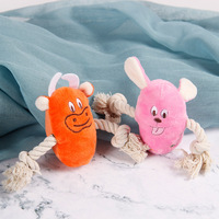 Jouet en peluche en coton avec visage souriant de dessin animé (souris, lapin, vache, chien) – Vente en gros