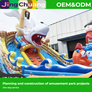 JingChuang Nuevo Equipo de Entretenimiento al Aire Libre para Niños, Tobogán Inflable de PVC de 120 Pies, Castillo Móvil para Parque - Product Image 2