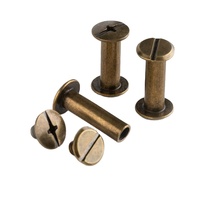 Vis Chicago en bronze, rivets en cuir, vis à riveter pour la décoration et la réparation de ceintures, sacs, chaussures et sacs à main en cuir
