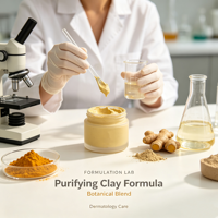 ETRUN ALISA Marque privée Masque facial à l'argile au curcuma biologique Nettoyage en profondeur blanchissant Réduire les pores Masque de boue pour les soins de la peau
