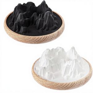 Set de Difusor de Aromas Personalizable de Tierra de Diatomeas, Hecho a Mano, sin Llama, Aromaterapia, Fragancia Duradera, Negro y Blanco - Product Image 3