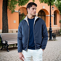 Veste bomber rembourrée pour homme, logo personnalisé OEM en gros, nylon résistant au vent, manteau léger matelassé
