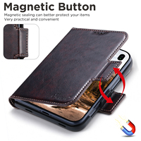 Étui de téléphone SUTENI pour iPhone Duo avec recharge sans fil, porte-cartes, boucle magnétique, support, rabat, portefeuille, cuir synthétique de luxe