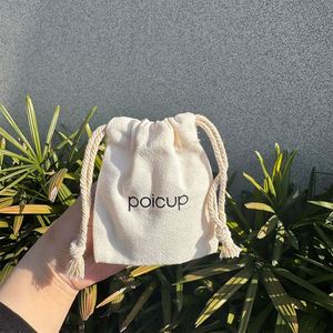 New Arrival Organic Cotton Dust Bag GOTS Certified Biodegradable <b>Drawstring</b> Storage Packing <b>Pouch</b> for Craft Use - Product Image 3