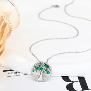 Colliers de bijoux FY Fashion, arbre de vie, zircon cubique, pendentif pierre de naissance, <span class=keywords><strong>cadeau</strong></span> pour <span class=keywords><strong>maman</strong></span>, femme, anniversaire, Saint-Valentin - Product Image 2