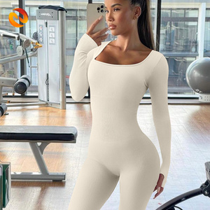 <span class=keywords><strong>Mono</strong></span> Deportivo Personalizado de Una Pieza, <span class=keywords><strong>Mono</strong></span> de Yoga <span class=keywords><strong>Ajustado</strong></span> de <span class=keywords><strong>Manga</strong></span> <span class=keywords><strong>Larga</strong></span> sin Costuras para Mujer - Product Image 2