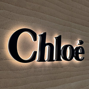 Letras Retroiluminadas de Acero Inoxidable para Publicidad, Letras Publicitarias <span class=keywords><strong>Chlo</strong></span>, Letrero Personalizado con Luces LED Multicolores - Product Image 1