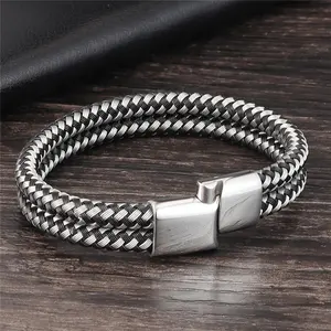 Europa Amerika Neue Stil 2020 Hand Schmuck Edelstahl Draht Geflochten Mode Herren Armbänder