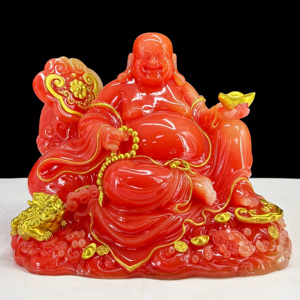 Ginseng <strong>Buddha</strong> <strong>Ornaments</strong> Cloth Bag Maitreya <strong>Buddha</strong> Ruyi Fortune <strong>Buddha</strong> Statue Home Offerings Living Room Decorations - Product Image 5