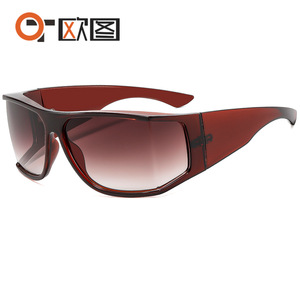 Gafas de Sol de Moda con Forma de Arco, Estilo Y2K Futurista, para Mujer, Tendencia <span class=keywords><strong>Xiaohongshu</strong></span>, Personalizadas, UV400 - Product Image 4