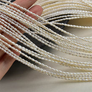 2-3Mm Mini Kleine Rijst Ovale Druppel Gekweekte Parel Natuurlijke Zoetwaterparel Handgemaakte Diy Streng Losse Parel Kralen - Product Image 5