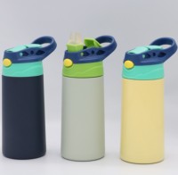 Botol Vakum Ramah Lingkungan 350ml, Botol Air Stainless Steel Kecil untuk Anak, untuk Minuman