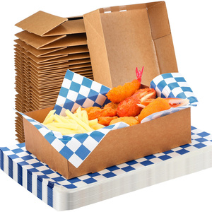 Fogli <span class=keywords><strong>di</strong></span> Carta Cerata a Quadretti Antigrasso per Sandwich, Hamburger, Pizza e Rivestimenti per <span class=keywords><strong>Zucchero</strong></span>, Uso Ristorante - Product Image 1