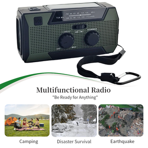 Radio solaire de secours pour nomades numériques 2000 mAh avec USB-C pour la communication et la sécurité en cas d'urgence en camping-car - Product Image 6