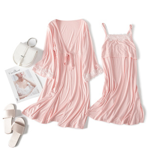 Nuovo Set Pigiama <span class=keywords><strong>Premaman</strong></span> in Pizzo Modal Primavera Autunno 2026, <span class=keywords><strong>Camicia</strong></span> <span class=keywords><strong>da</strong></span> <span class=keywords><strong>Notte</strong></span> alla Moda per Allattamento, Abito <span class=keywords><strong>da</strong></span> Principessa, Abbigliamento Post-Parto 2003 - Product Image 2
