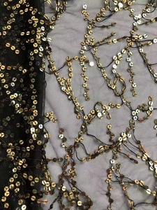 ผ้าลูกไม้ปักลายขนสัตว์ ประดับเลื่อม ตาข่าย ลูกปัด งานปัก สำหรับชุดแต่งงาน ขายตรงจากโรงงาน ผลิตจากเส้นใยไนลอน - Product Image 3