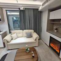 Conteneur d'expédition mobile préfabriqué personnalisé Capsule Conteneur d'expédition de luxe pour la maison Petite cabine avec cuisine pour camping hôtel