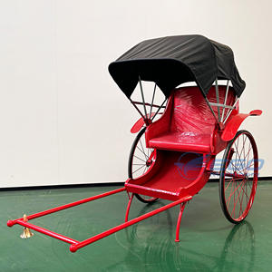 Goedkoop Transportvoertuig <span class=keywords><strong>2</strong></span> Zitplaatsen Riksja/Rode Riksja Sightseeing Reizen Riksja Paardenkoets Jinrikisha <span class=keywords><strong>Hand</strong></span> Getrokken - Product Image 5