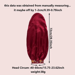 Gorro de Dormir Extra Largo de Satén para Mujer - Turbante Elástico Extra Grande con Cinta Ajustable, Transpirable para Cabello Rizado/Natural - Product Image 2