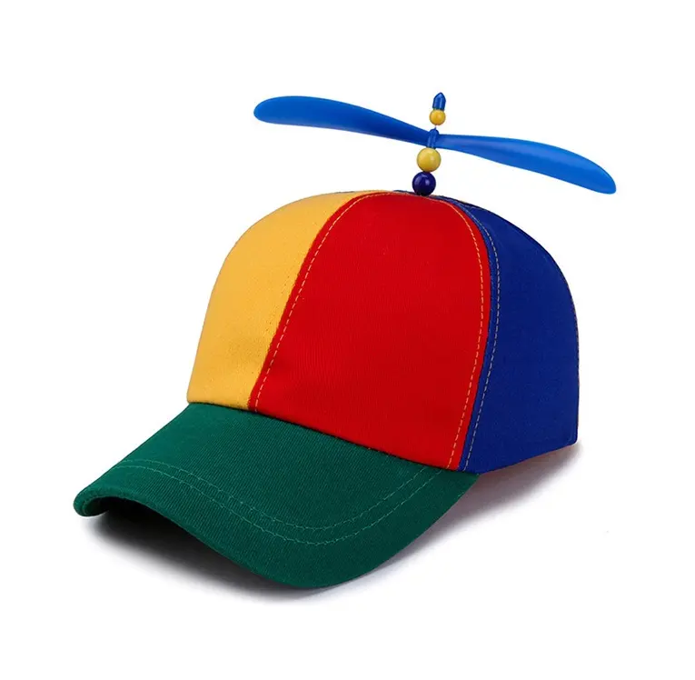 Berretti da Baseball con elica per elicottero per adulti cappello con berretto Patchwork colorato cappello Snapback per bambini e bambine