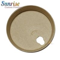 SP5215 Couvercles en papier compostables PLA de qualité alimentaire pour gobelets à café jetables
