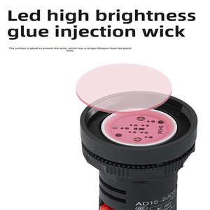 Wzoodq độ sáng cao dẫn chỉ số sức mạnh 22mm 12V 24V 220V 380V bảng điều khiển gắn kết thí điểm tín hiệu ánh sáng đèn làm bằng nhựa bền - Product Image 3