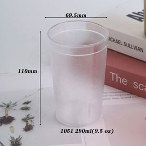 Gobelets classiques en plastique SAN de 9,5 oz sans BPA, de qualité alimentaire, réutilisables, écologiques, recyclables et anti-fuite – Vente en gros directe usine - Product Image 1