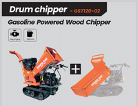 Broyeur à bois sur chenilles SINOLINK GST120 15HP 2 en 1 convertible en benne