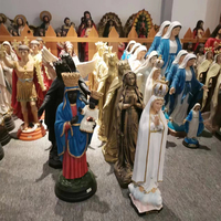 Statue de la Sainte Famille en résine peinte à la main, modèle de crèche, décoration de Noël pour la maison