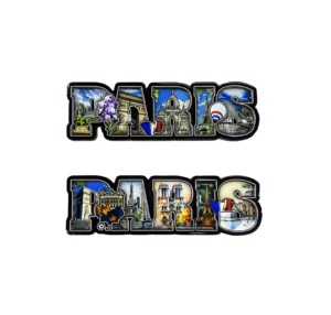 Aimants de réfrigérateur personnalisés en MDF, paysage de la ville de Paris, souvenirs touristiques, décoration de la maison, cadeaux artisanaux pour la décoration du réfrigérateur - Product Image 1